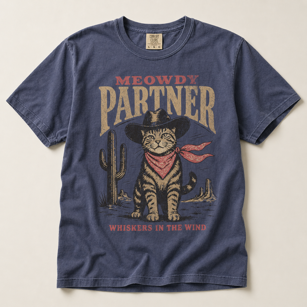 Meowdy Partner Cat Shirt – Vintage Cowboy Cat Tee