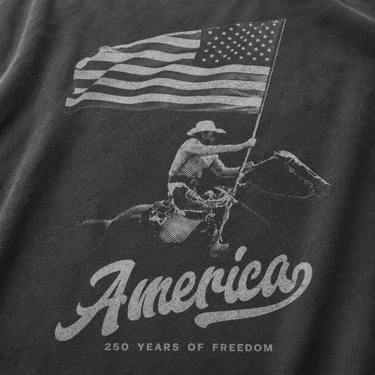 America 250th Anniversary Shirt – Patriotic Western Cowboy Graphic Tee