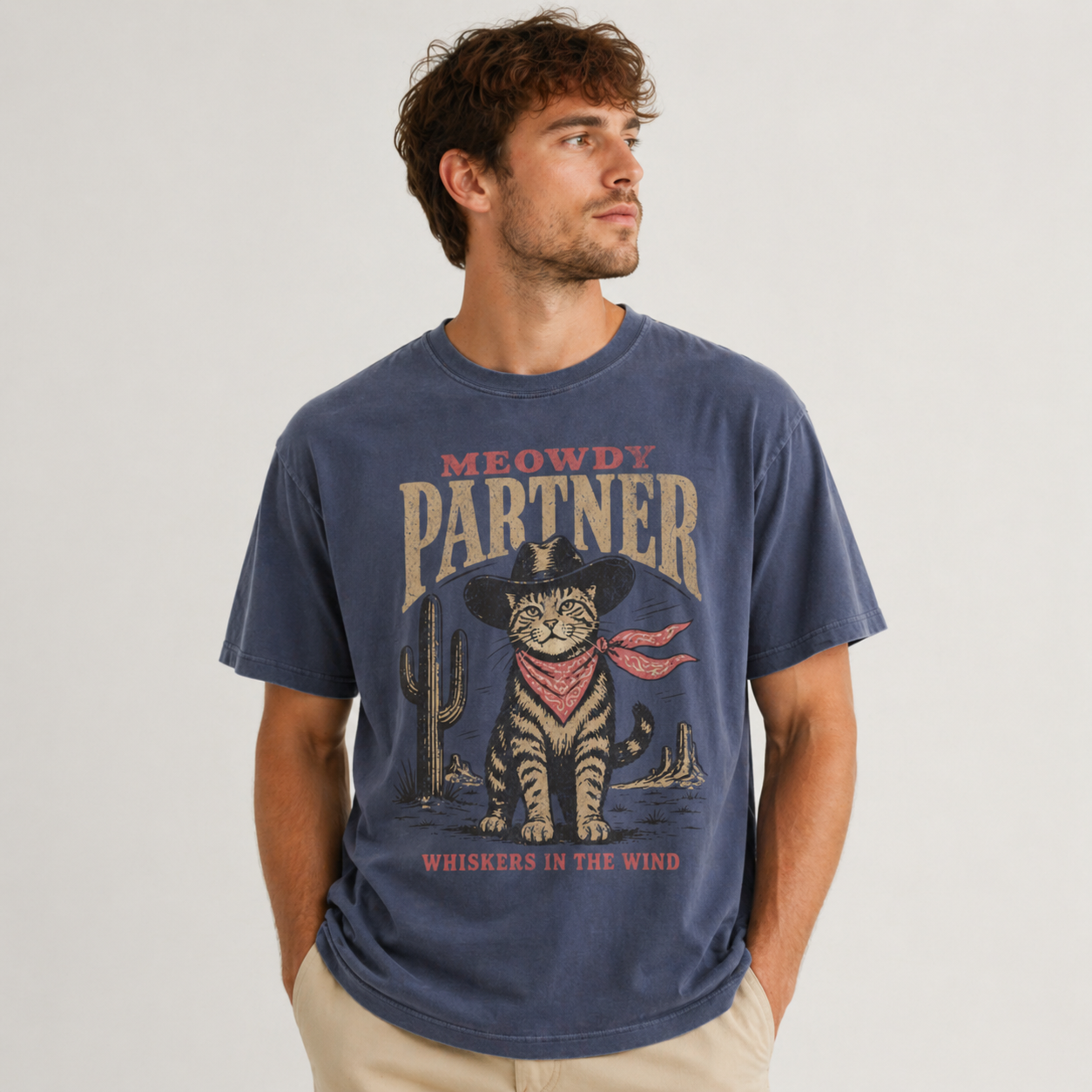 Meowdy Partner Cat Shirt – Vintage Cowboy Cat Tee