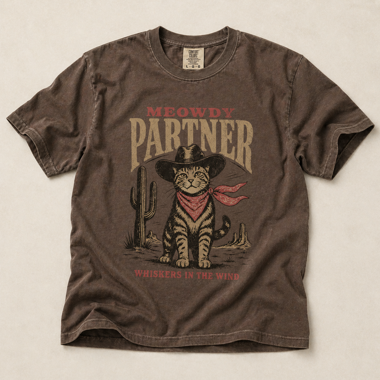 Meowdy Partner Cat Shirt – Vintage Cowboy Cat Tee