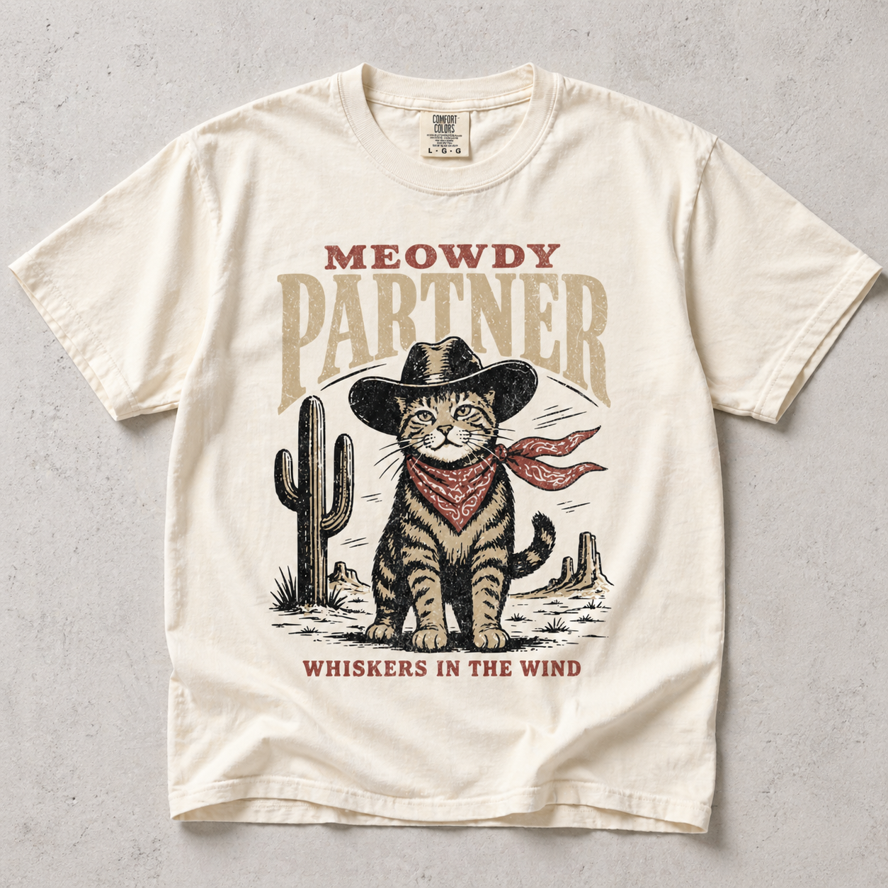 Meowdy Partner Cat Shirt – Vintage Cowboy Cat Tee