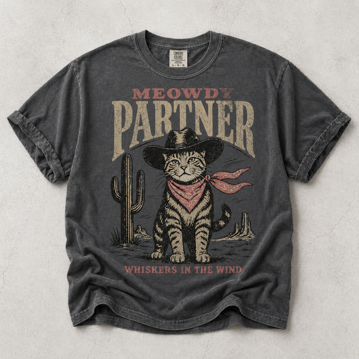 Meowdy Partner Cat Shirt – Vintage Cowboy Cat Tee
