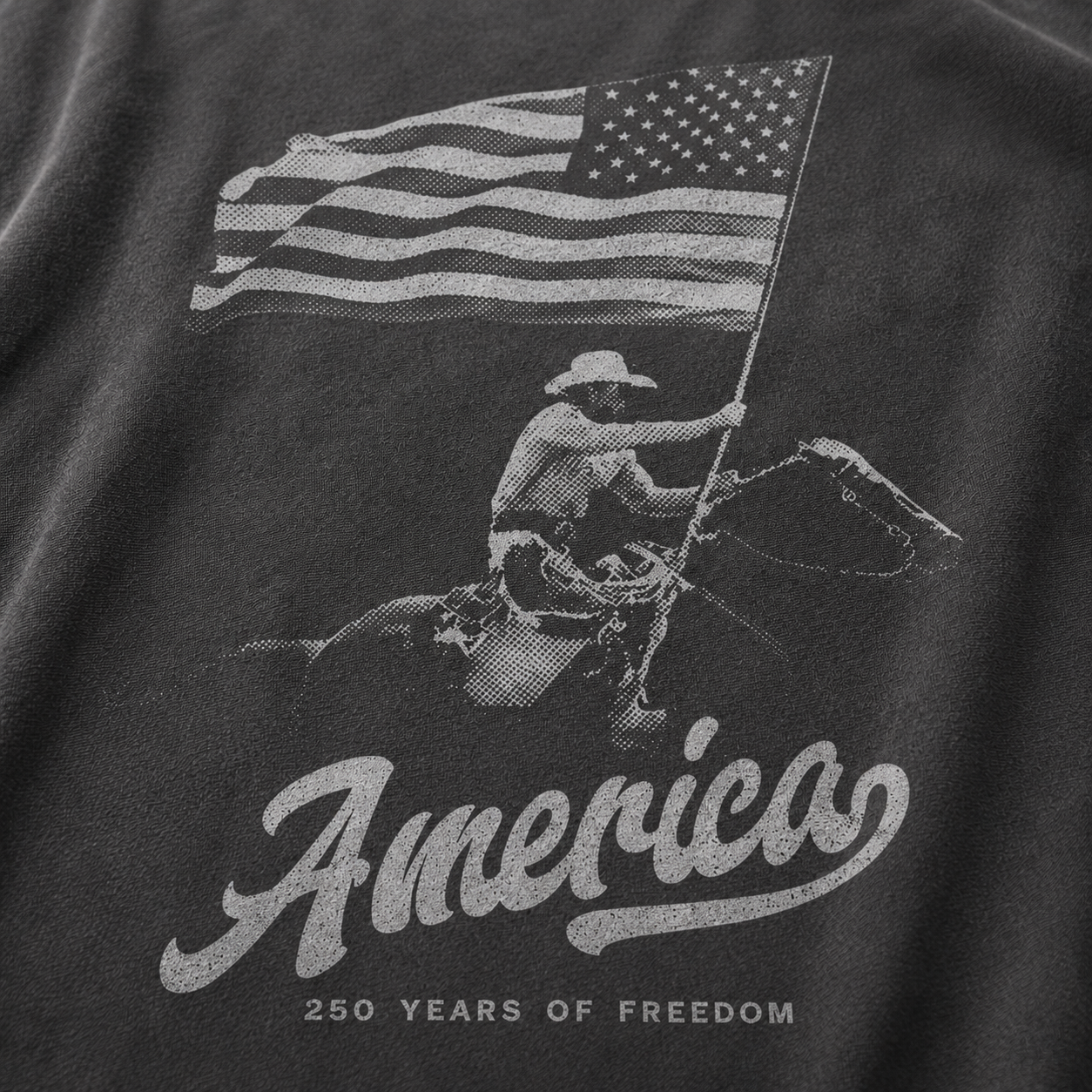 America 250th Anniversary Shirt – Patriotic Western Cowboy Graphic Tee