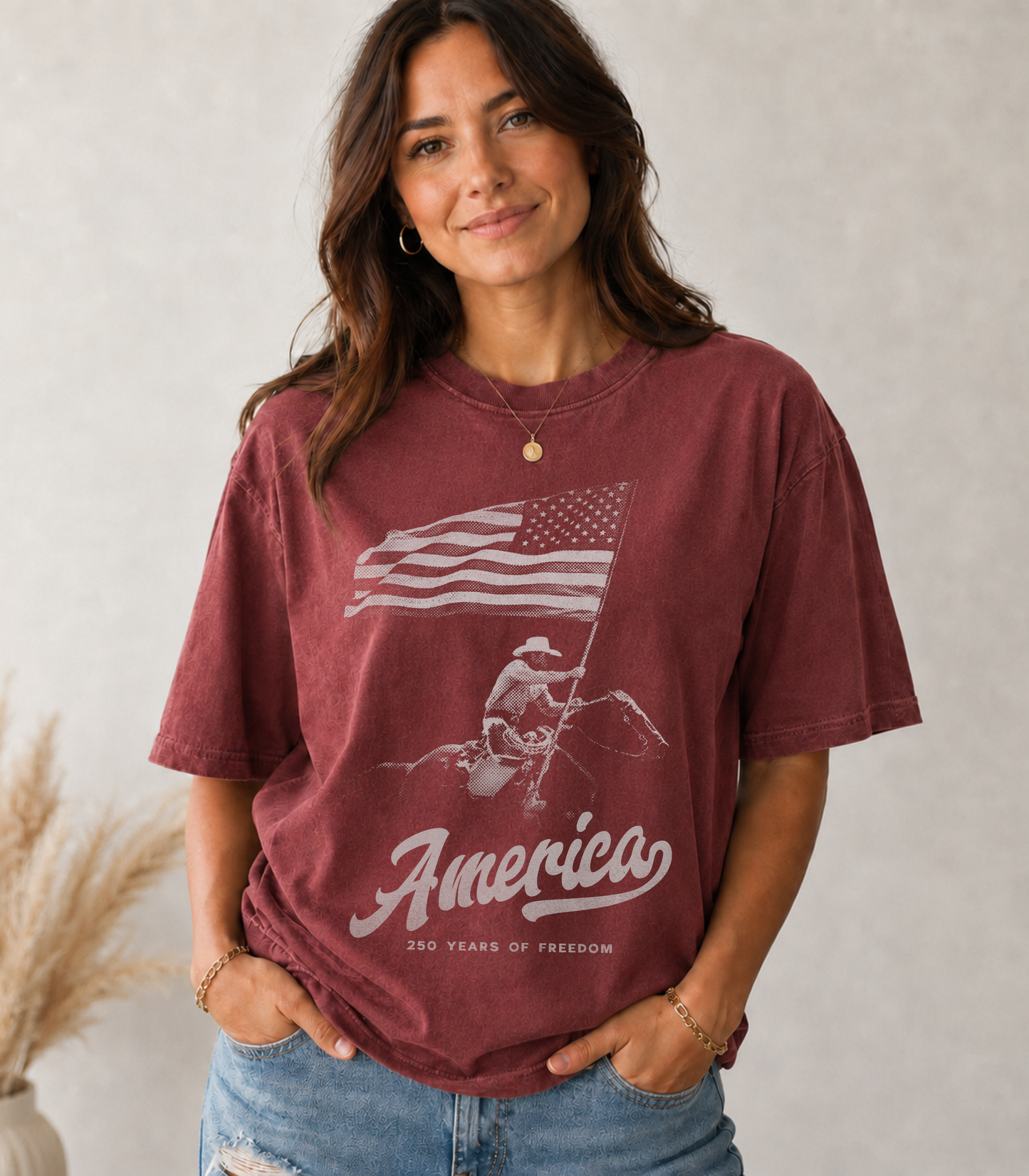 America 250th Anniversary Shirt – Patriotic Western Cowboy Graphic Tee