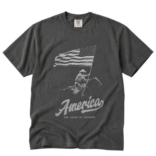 America 250th Anniversary Shirt – Patriotic Western Cowboy Graphic Tee